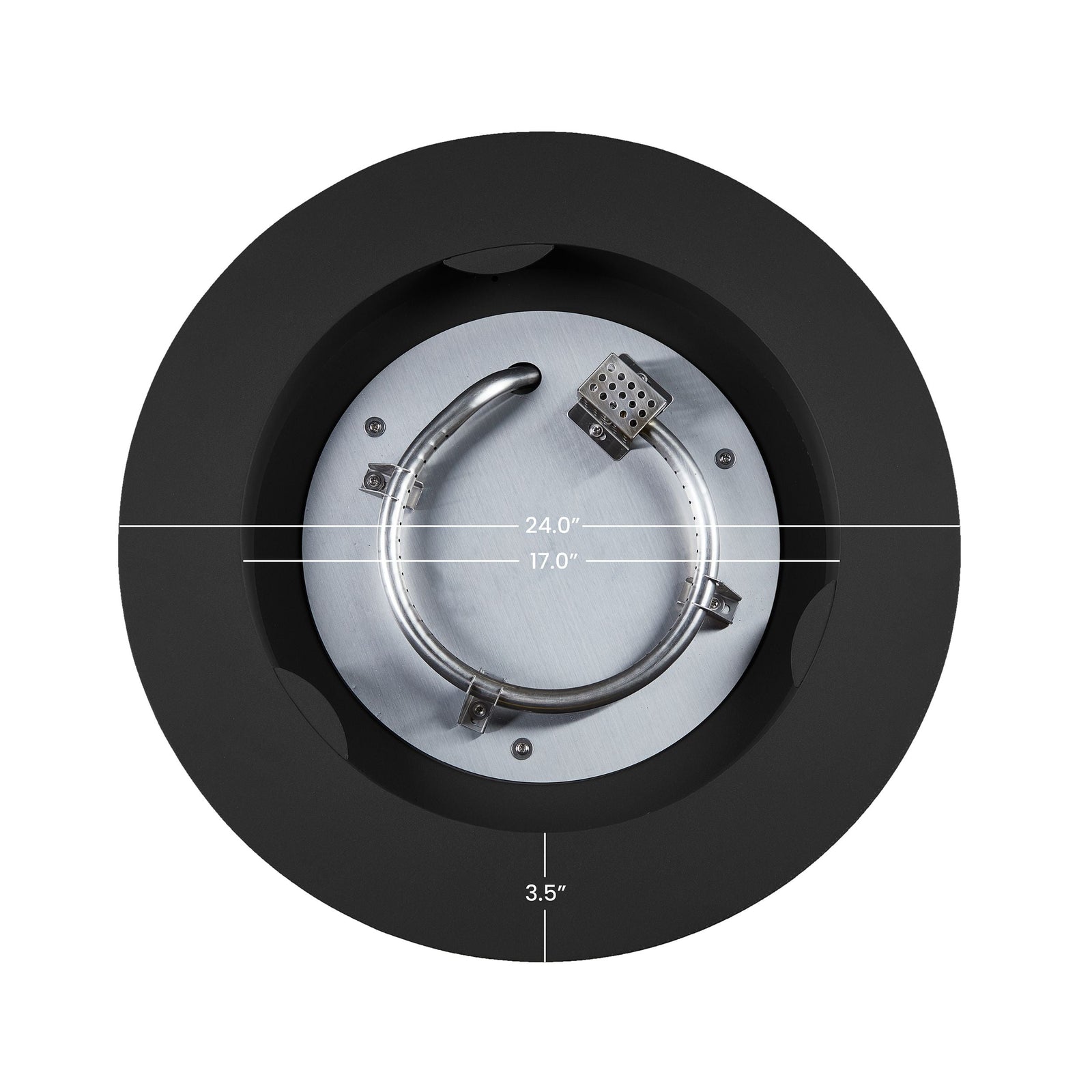 Steel Propane Fire Pit Hidden Tank in Black, 24-in P1H5 - product image 6