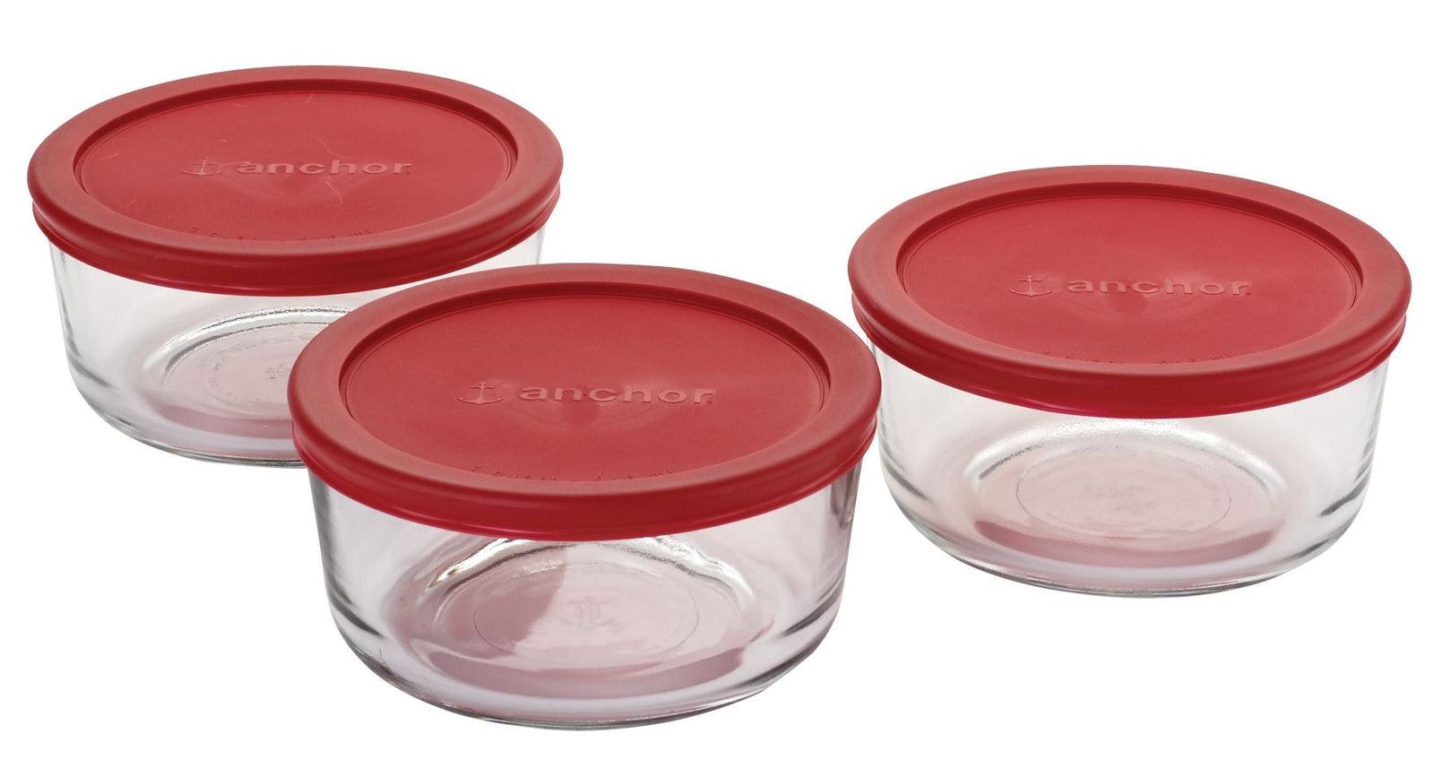 Glass Round Storage Container Set with Lids, 3 Count R5A9 - product image 1