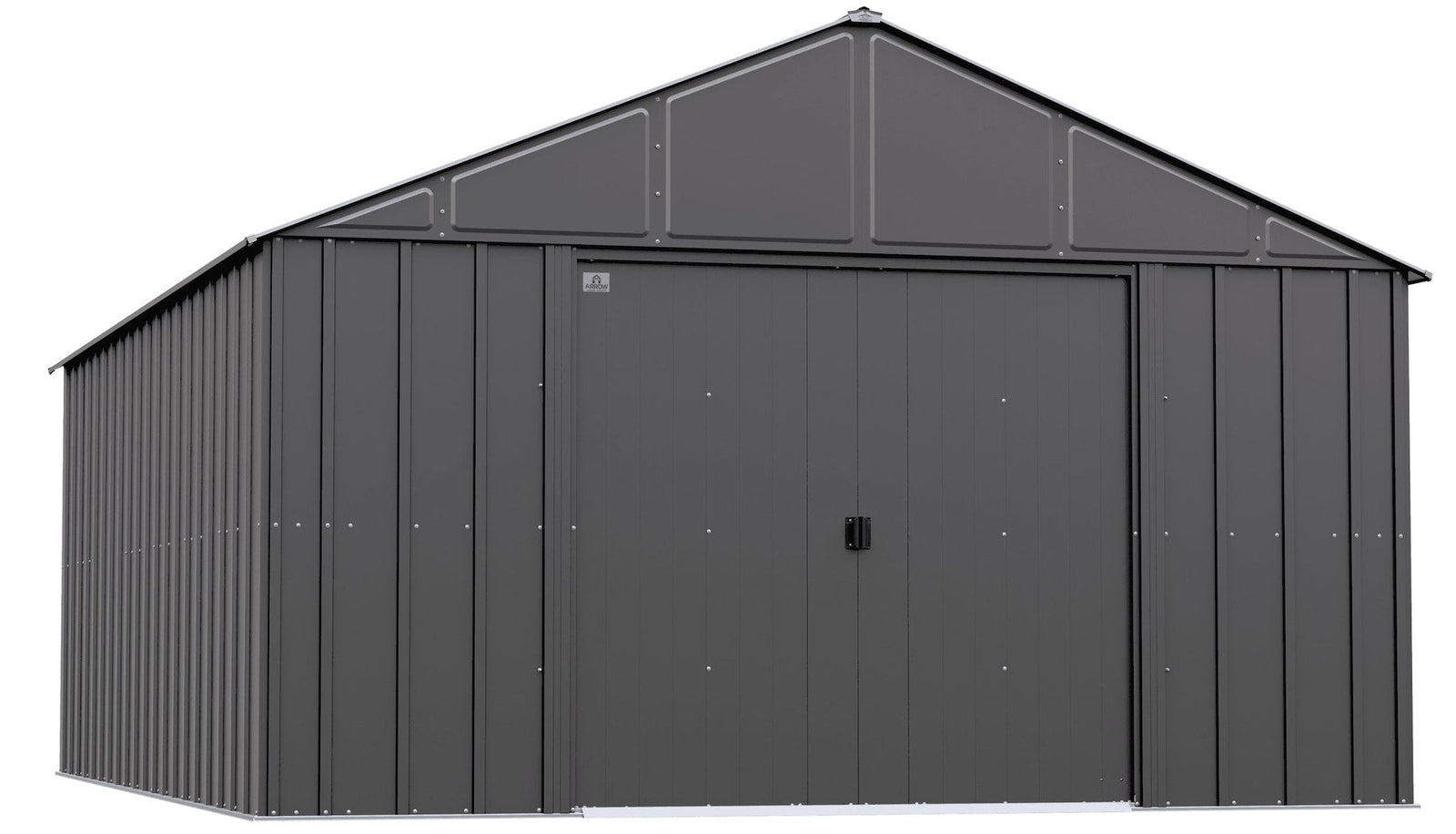Classic 12x17-ft Charcoal Corrosion-Resistant Metal Shed D1M7 - product image 1