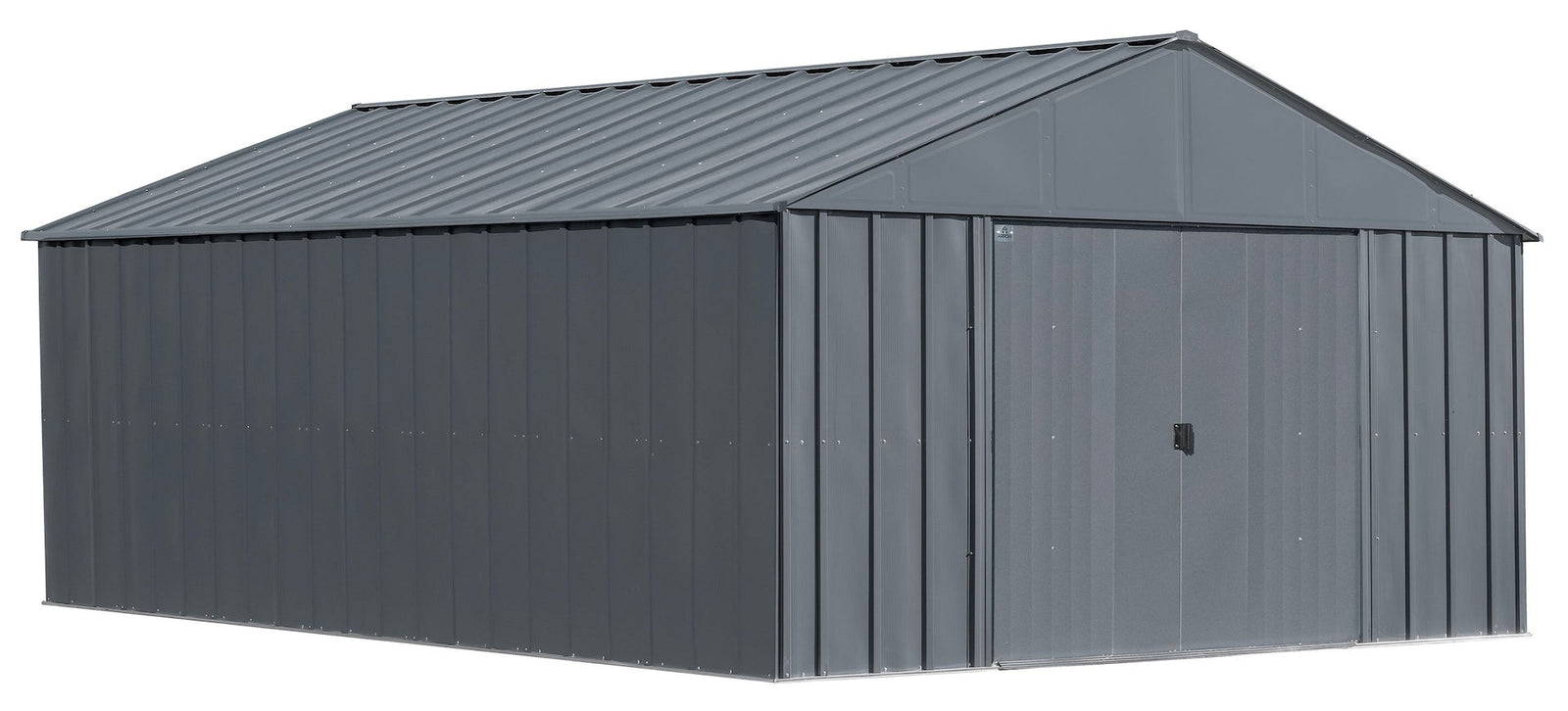 Classic 12x17-ft Charcoal Corrosion-Resistant Metal Shed D1M7 - product image 2