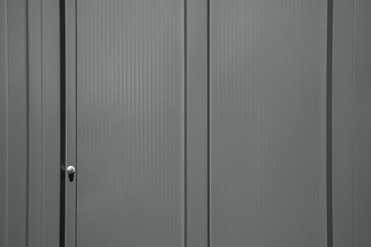 Classic 12x17-ft Charcoal Corrosion-Resistant Metal Shed D1M7 - product image 7