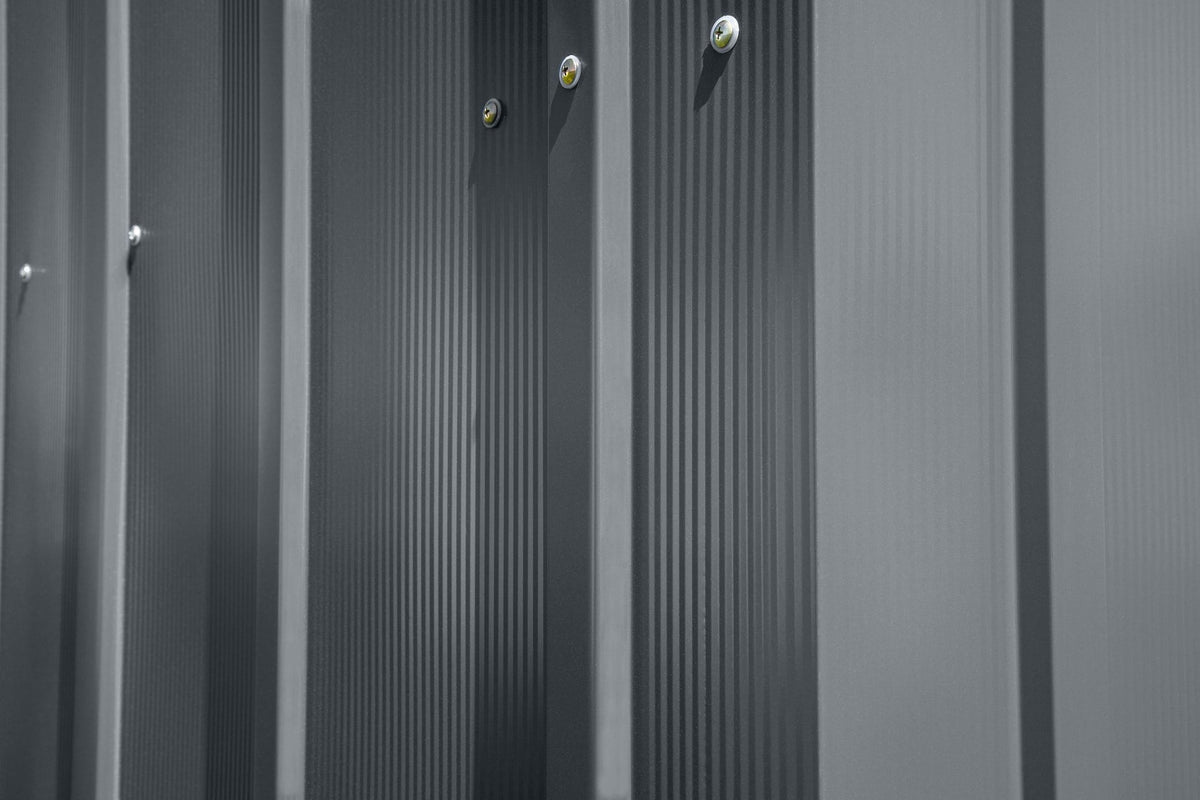 Classic 12x17-ft Charcoal Corrosion-Resistant Metal Shed D1M7 - product image 8