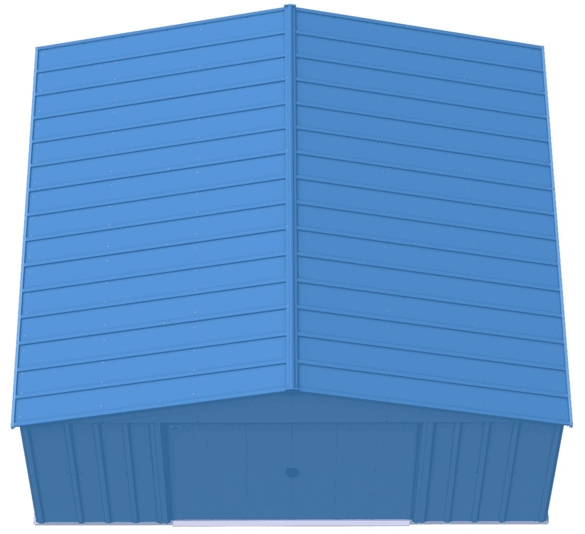 Classic 14x14-ft Blue Grey Corrosion-Resistant Steel Shed N2D8 - product image 4