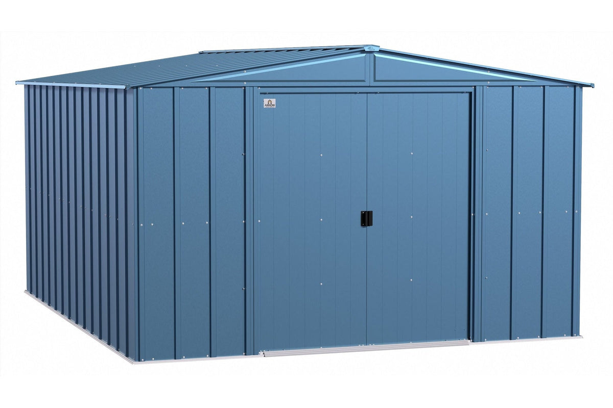 Classic Galvanized Steel Storage Shed, Blue Grey, 10-ft x 12-ft L9U4 - product image 3