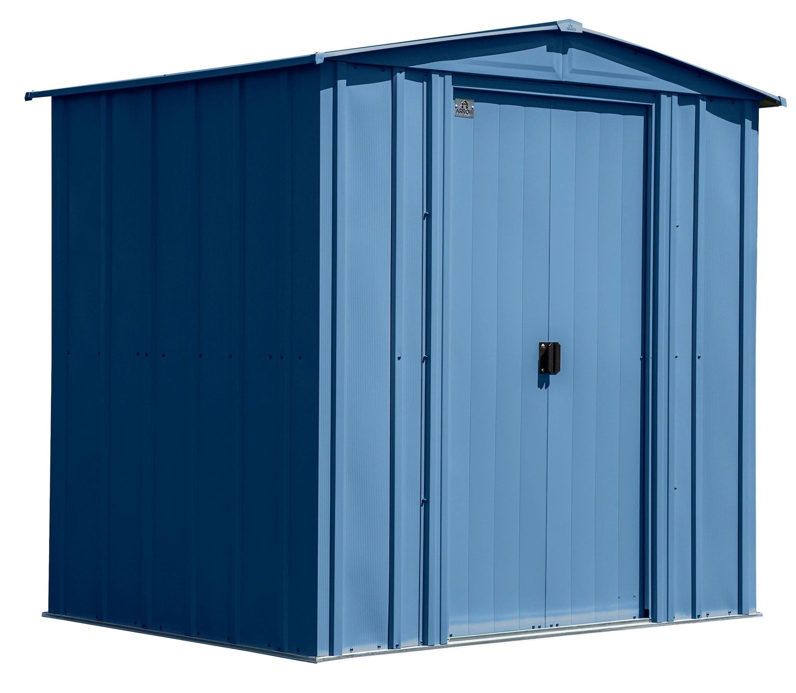 Classic Galvanized Steel Storage Shed, Blue Grey, 6-ft x 5-ft Q8A5 - product image 1