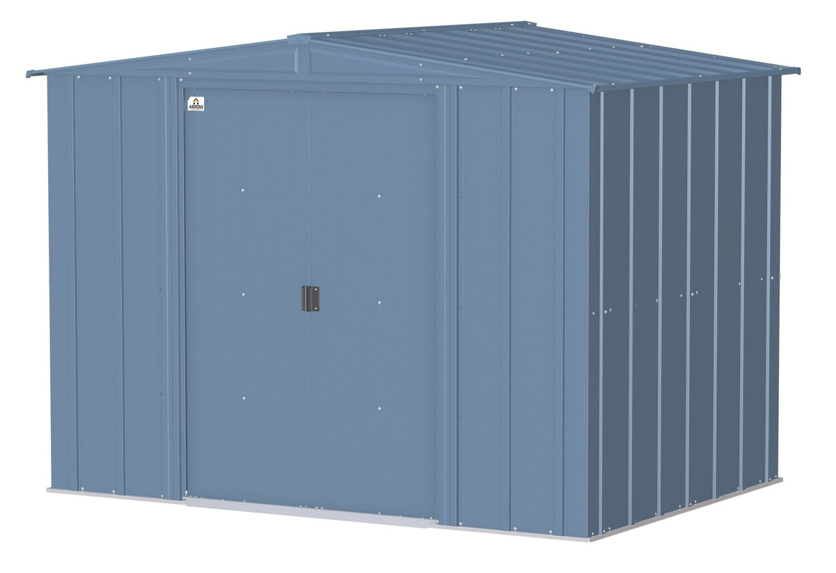 Classic Galvanized Steel Storage Shed, Blue Grey, 8-ft x 6-ft L7W7 - product image 1