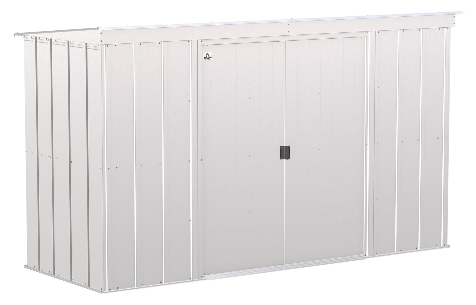Classic Galvanized Steel Storage Shed, Flute Grey, 10-ft x 4-ft E6H9 - product image 2