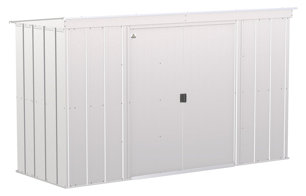 Classic Galvanized Steel Storage Shed, Flute Grey, 10-ft x 4-ft O2N2 - product image 2