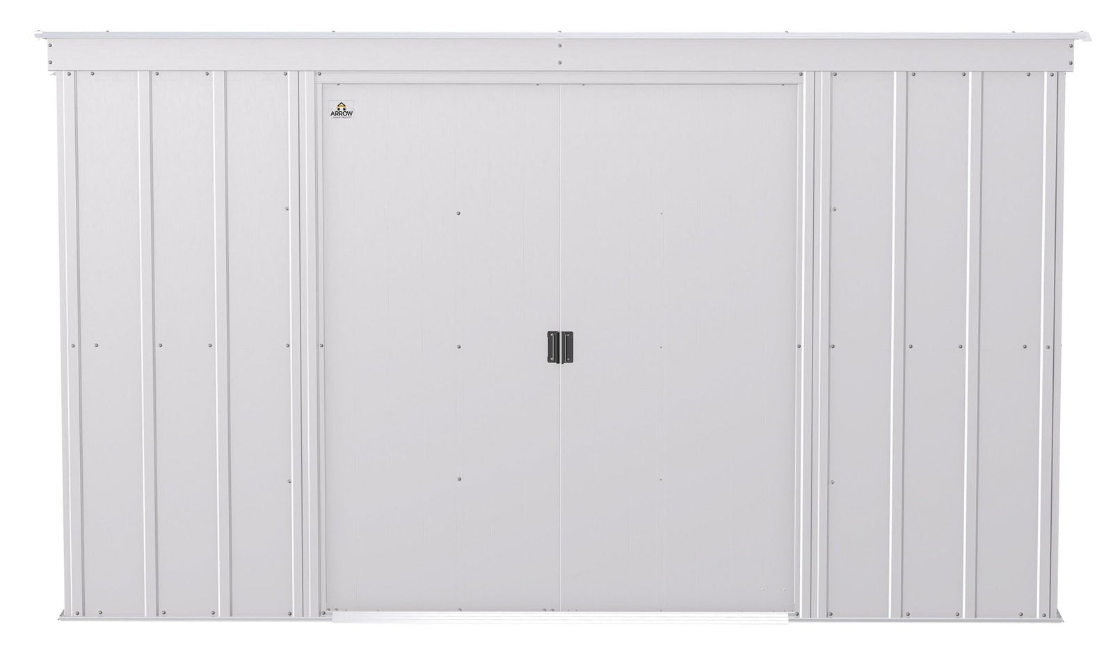 Classic Galvanized Steel Storage Shed, Flute Grey, 10-ft x 4-ft O2N2 - product image 3