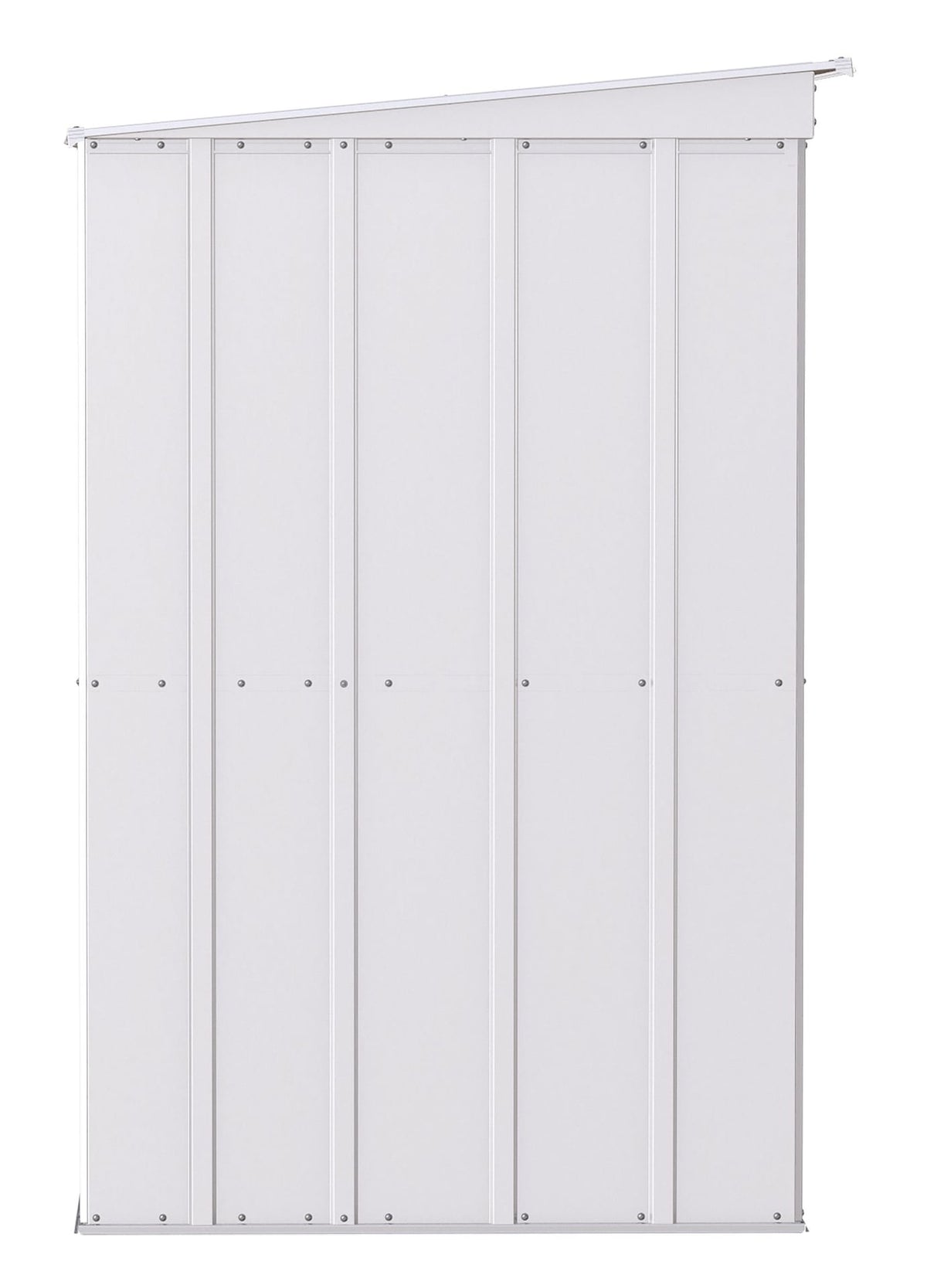 Classic Galvanized Steel Storage Shed, Flute Grey, 10-ft x 4-ft E6H9 - product image 4