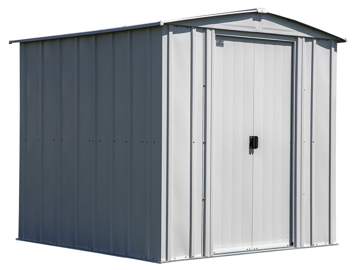 Classic Galvanized Steel Storage Shed, Flute Grey, 6-ft x 7-ft L2C2 - product image 1