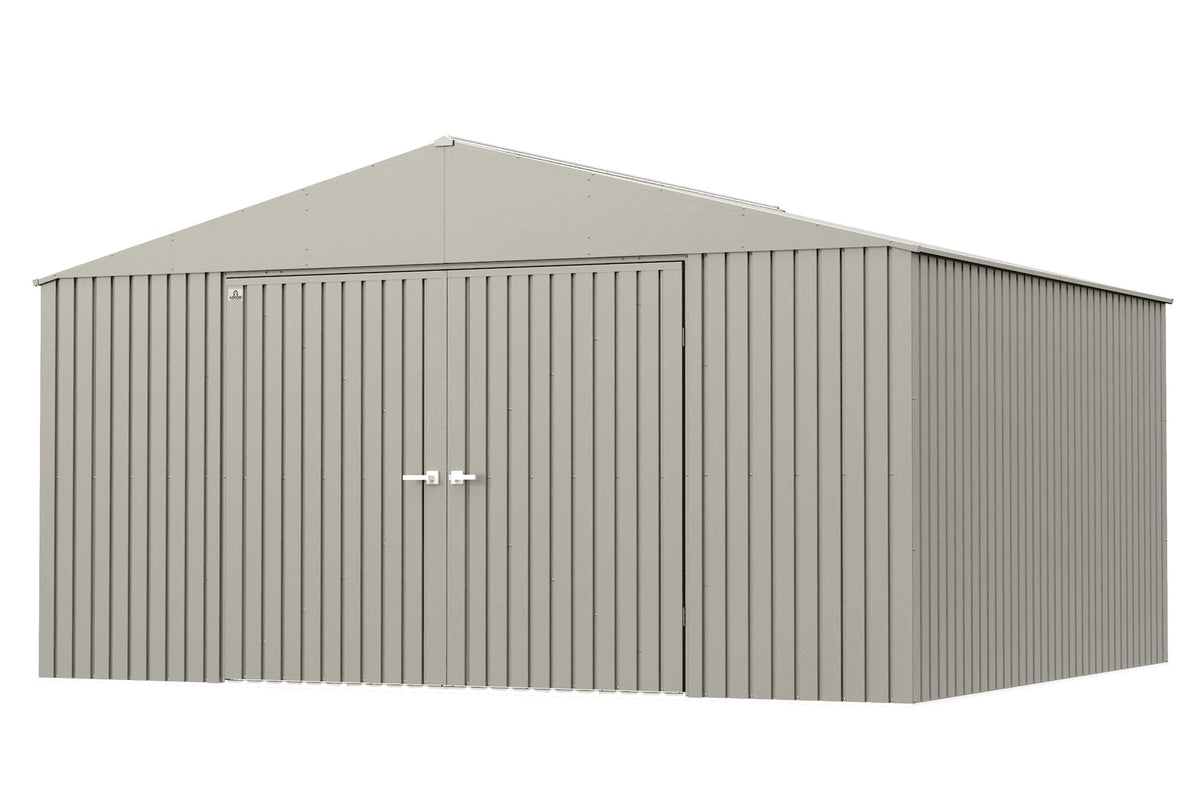 Elite 14x12-ft Cool Grey Weather-Resistant Steel Shed W6F8 - product image 2