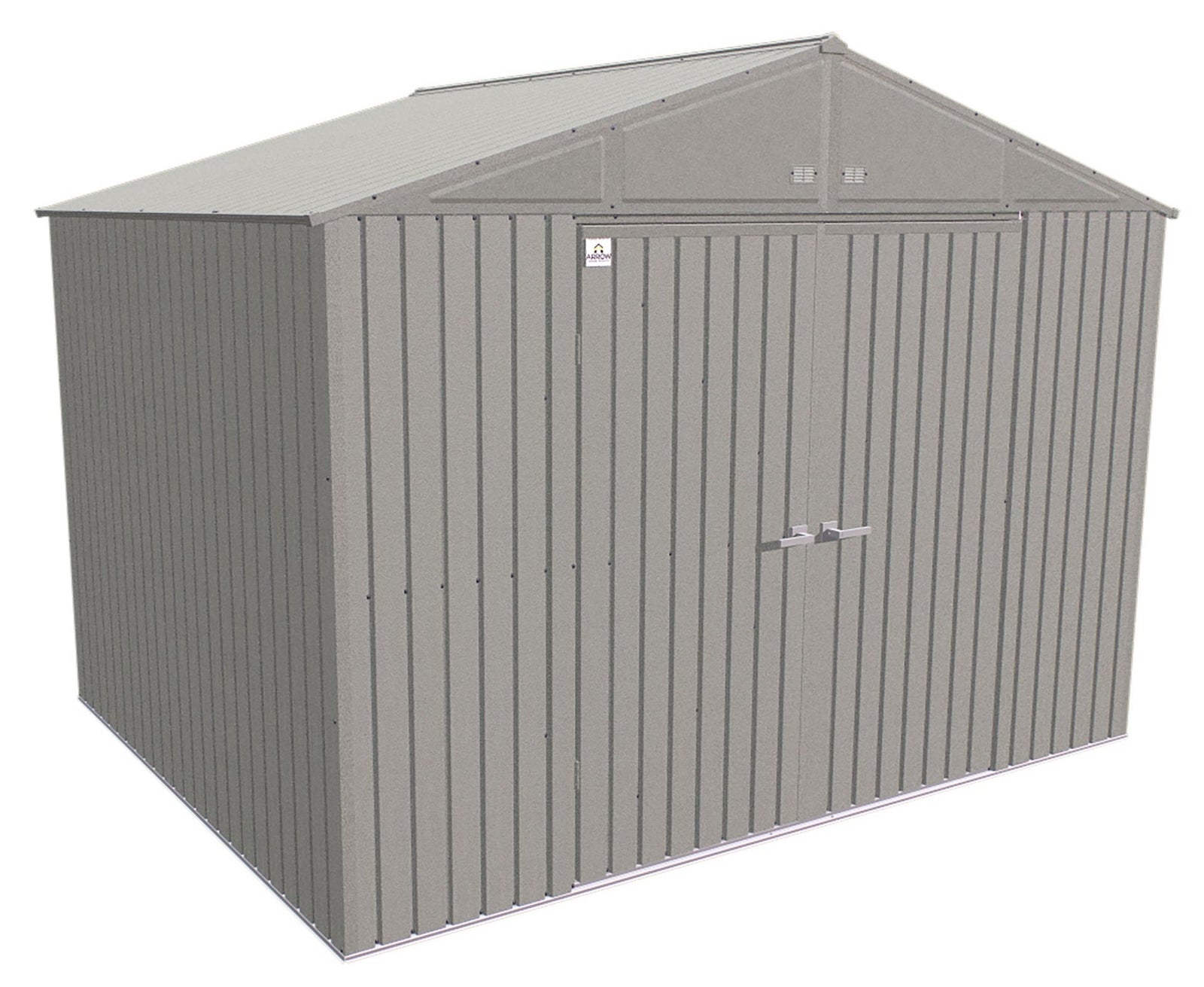 Elite 14x12-ft Cool Grey Weather-Resistant Steel Shed W6F8 - product image 3