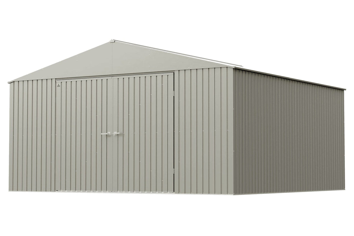 Elite 14x14-ft Cool Grey Corrosion-Resistant Steel Storage Shed P0E6 - product image 1