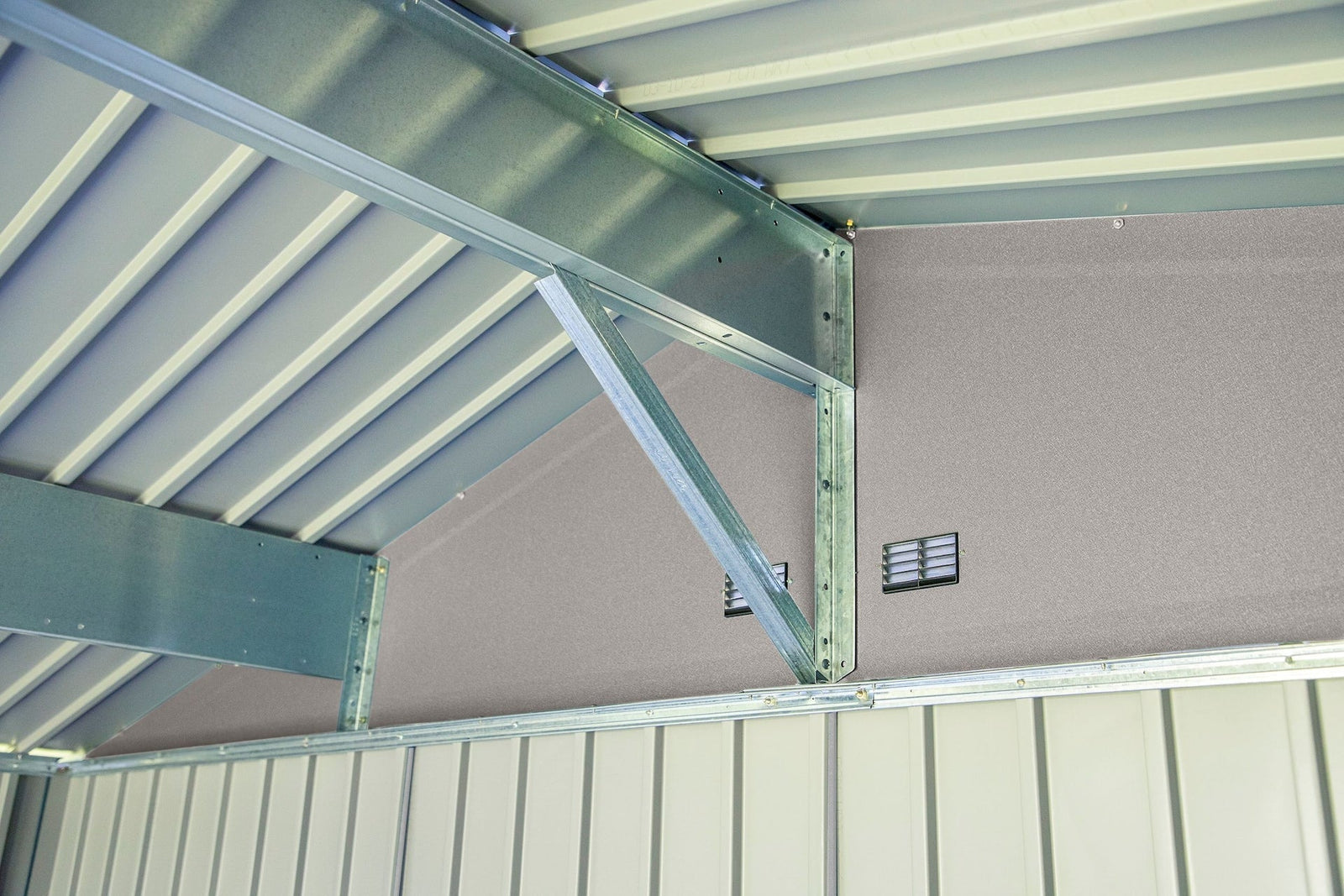 Elite 14x14-ft Cool Grey Corrosion-Resistant Steel Storage Shed P0E6 - product image 6