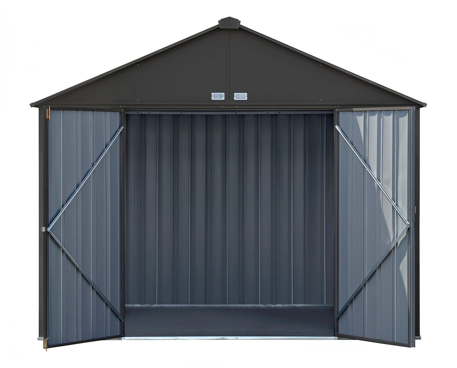 EZEE Galvanized Steel Storage Shed, Charcoal, 10-ft x 8-ft Q3R0 - product image 5