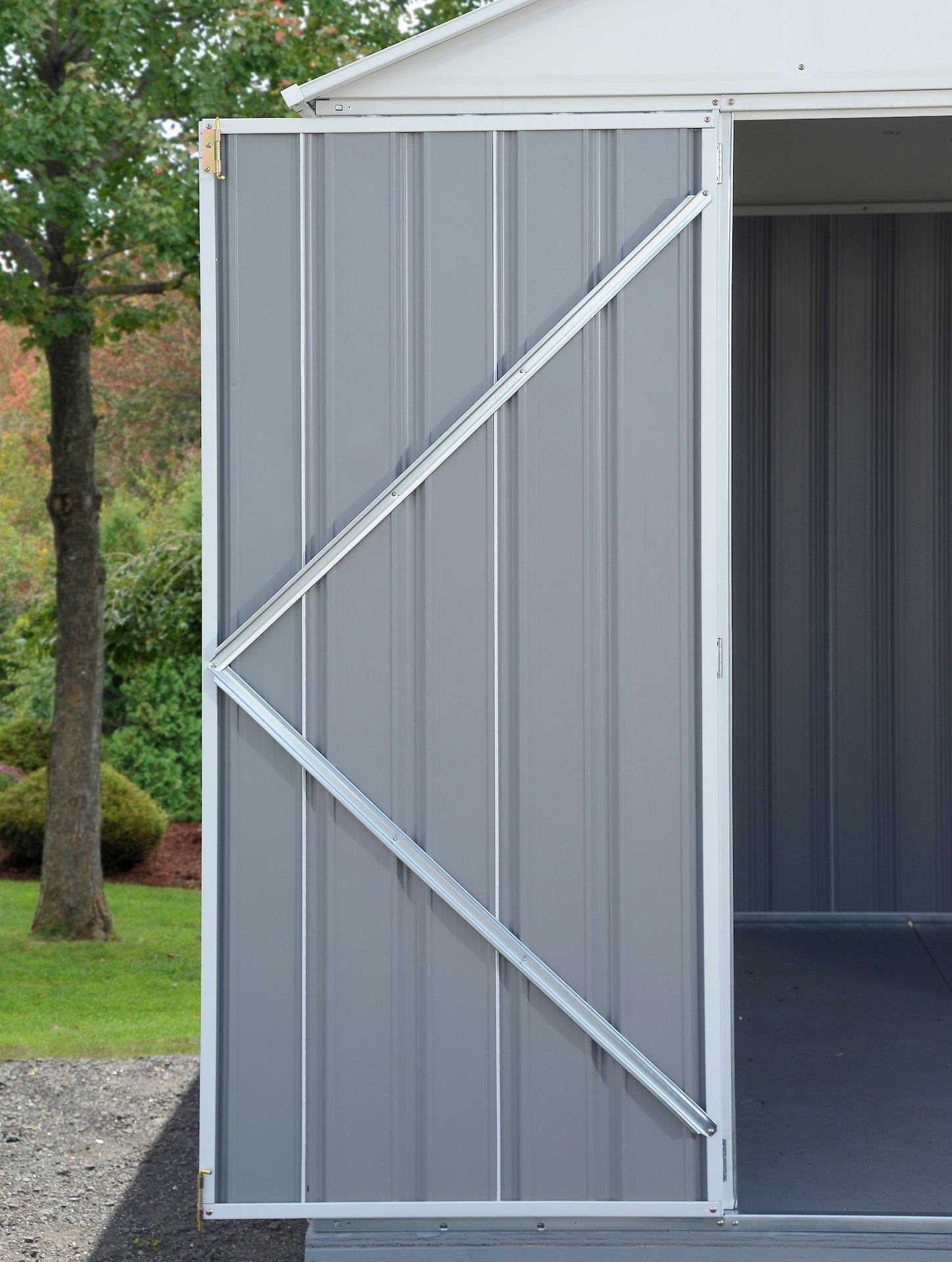 EZEE Galvanized Steel Storage Shed, Charcoal, 10-ft x 8-ft Q3R0 - product image 6