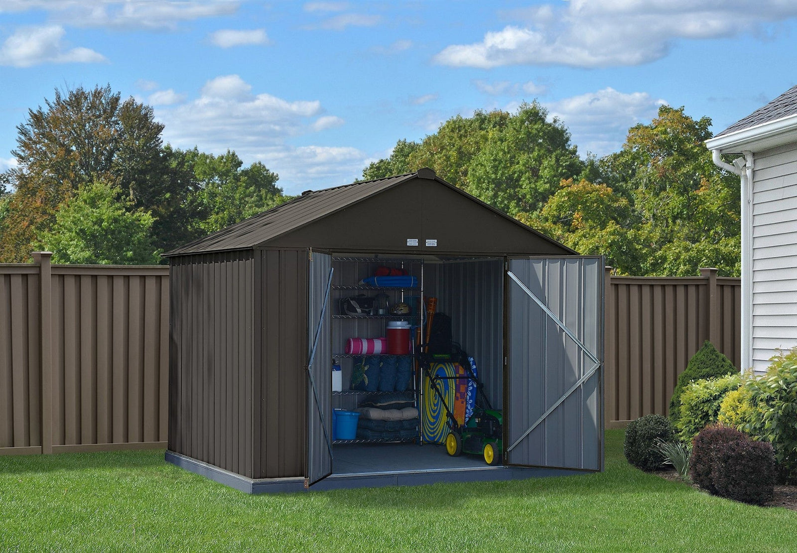 EZEE Galvanized Steel Storage Shed, Charcoal, 10-ft x 8-ft Q3R0 - product image 7