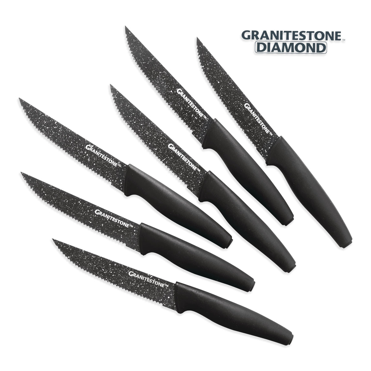Granitestone’s Steak Knife Set, Stainless Steel, 6-pc N9Z5 - product image 1