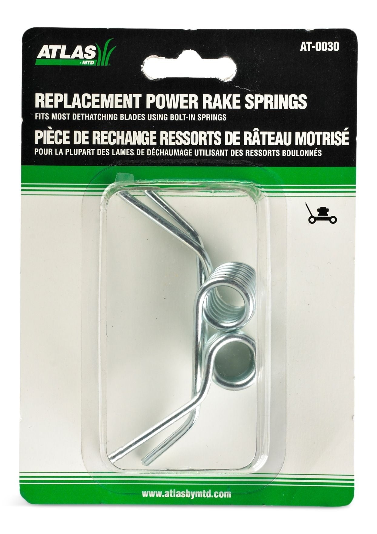 Dethatching Steel Spring, Snap-In, 2-pk; for Lawn Mower Dethatching Blades X0A2 - product image 1