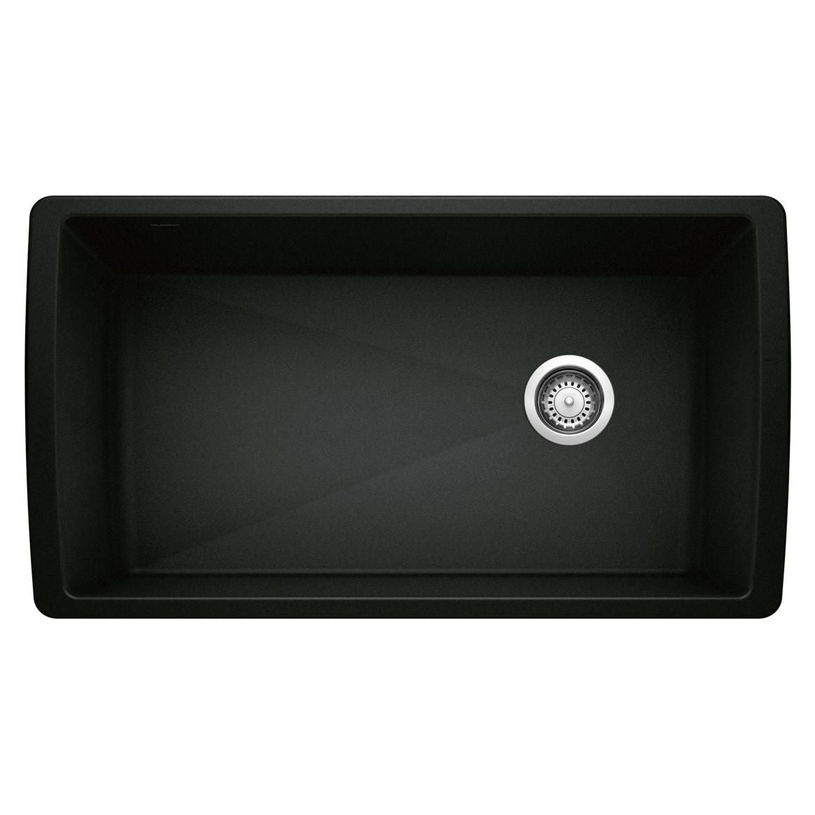Diamond SILGRANIT 33-in Super Single Undermount Kitchen Sink, Coal Black M4P1 - product image 1
