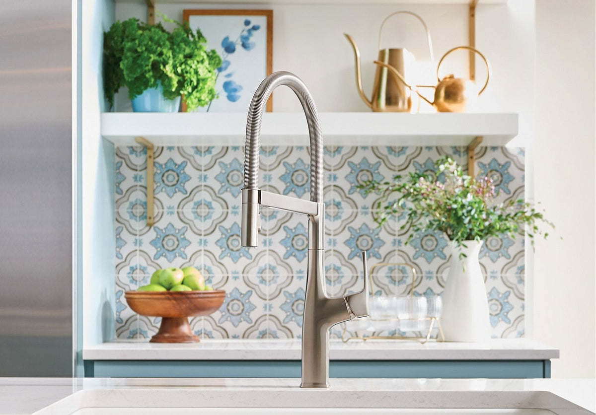 Rivana Semi-Pro Pull-Down Dual-Spray Kitchen Faucet, PVD Steel M8X4 - product image 3