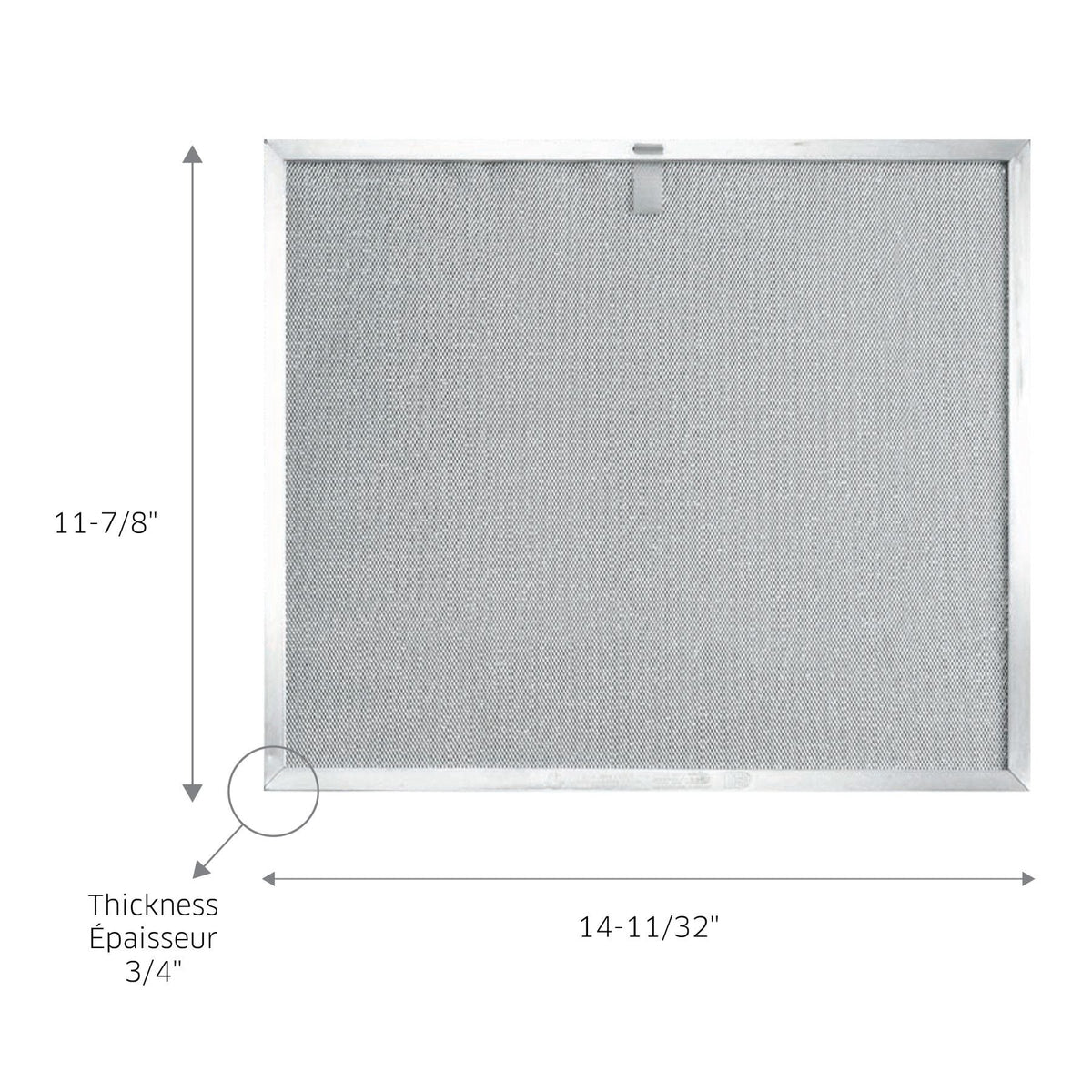 Nutone BPS2FA30 Aluminum Replacement Filter for Allure II Range Hoods M4I9 - product image 2