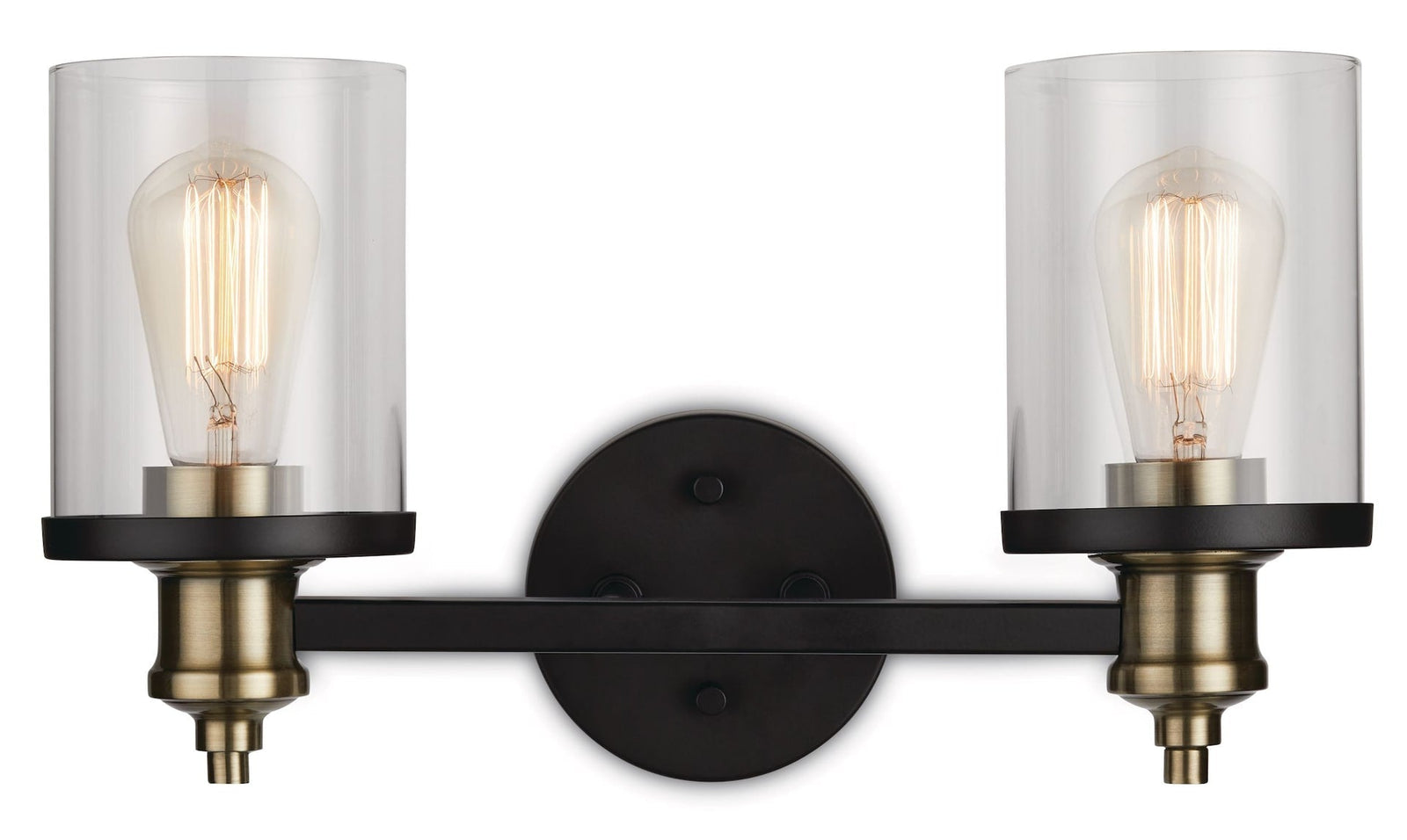 Calliet 2-Light Vanity Light, Matte Black/Brass X5V3 - product image 1