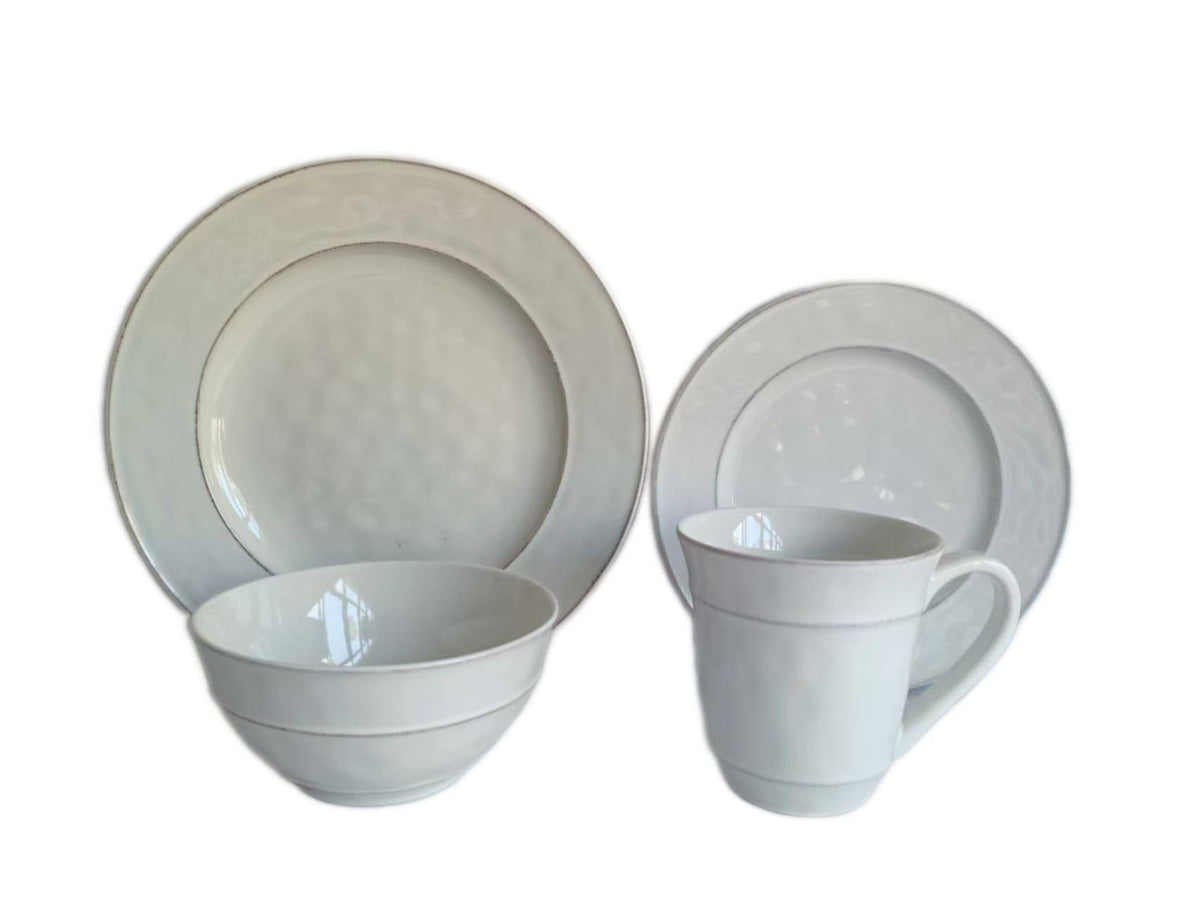 Gablehurst Stoneware Dinnerware Set with Mugs, Serves 4, 16-pc, Cream Reactive Glaze D5L0 - product image 6