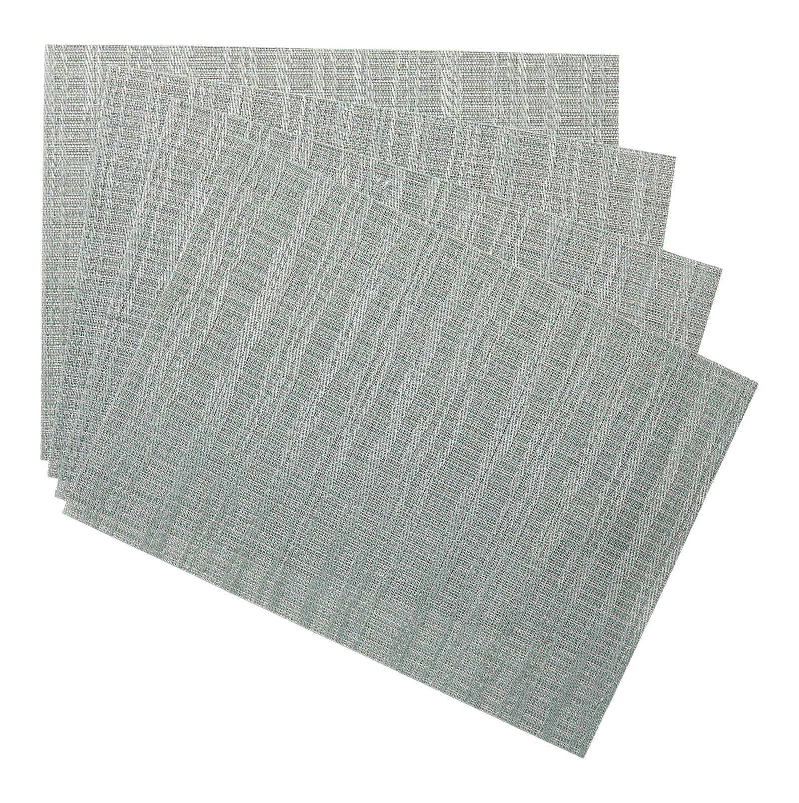 Lurex Rectangle Textilene Woven Placemat, Sage, 13-in x 18-in, 4-pk Y6D0 - product image 1