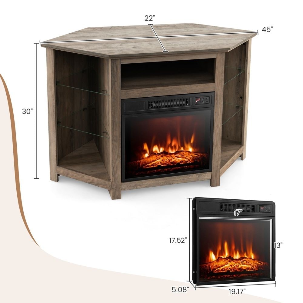 Fireplace TV Stand with Led Lights and 18" B6T6 - product image 8