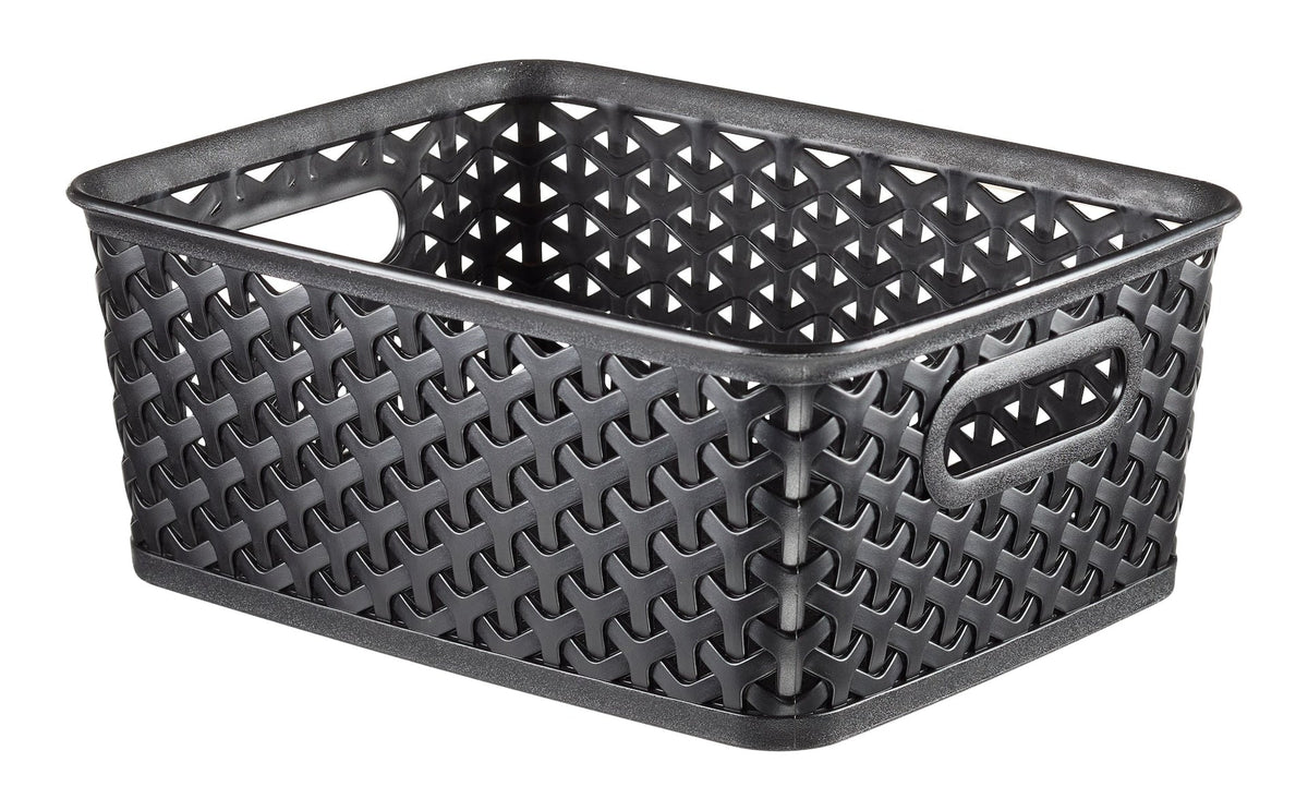 My Style Woven Storage Basket, Small, Black X7A8 - product image 1