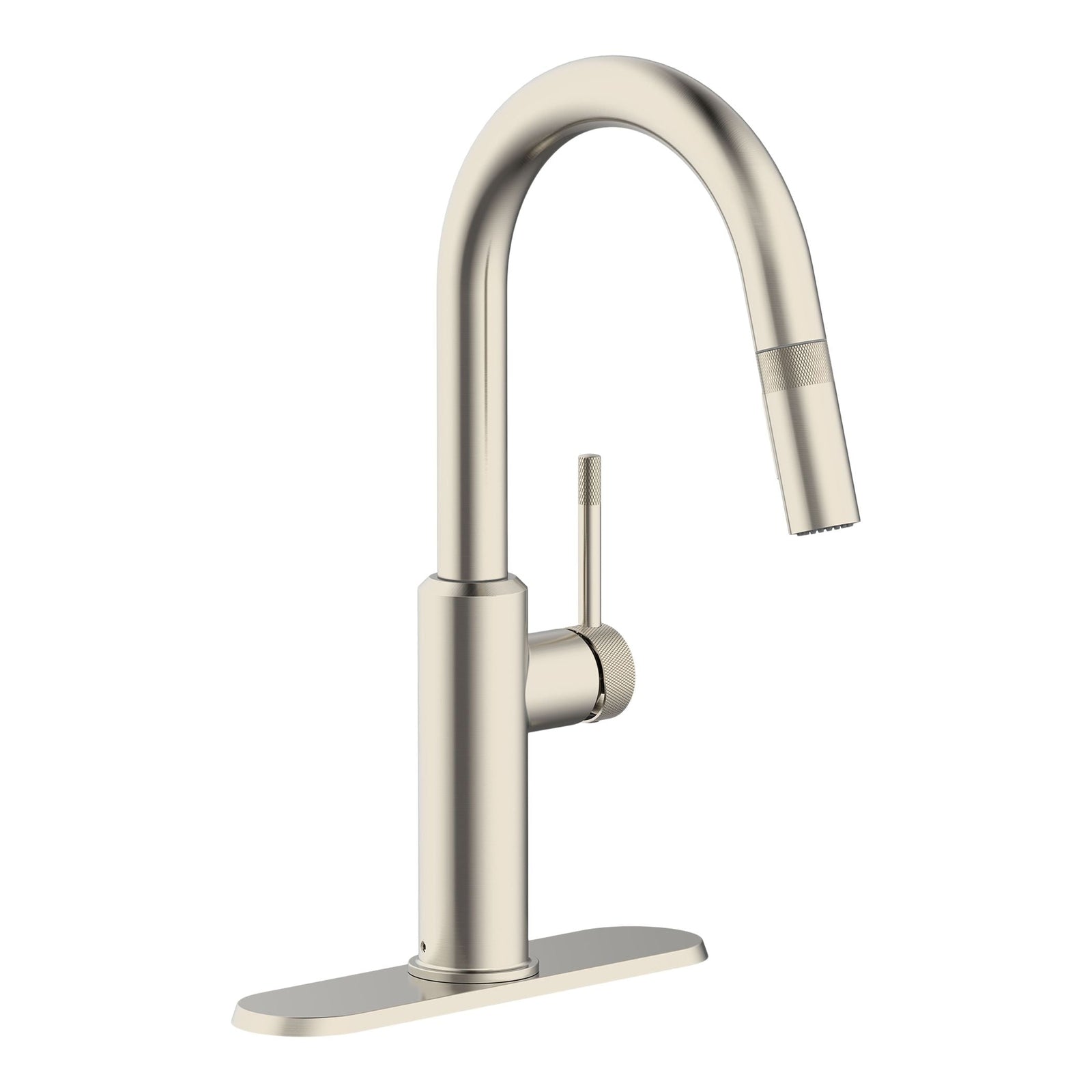 Colby 1-Handle Pull-Down Kitchen Faucet with Knurled Accents, Stainless Steel D3D8 - product image 1
