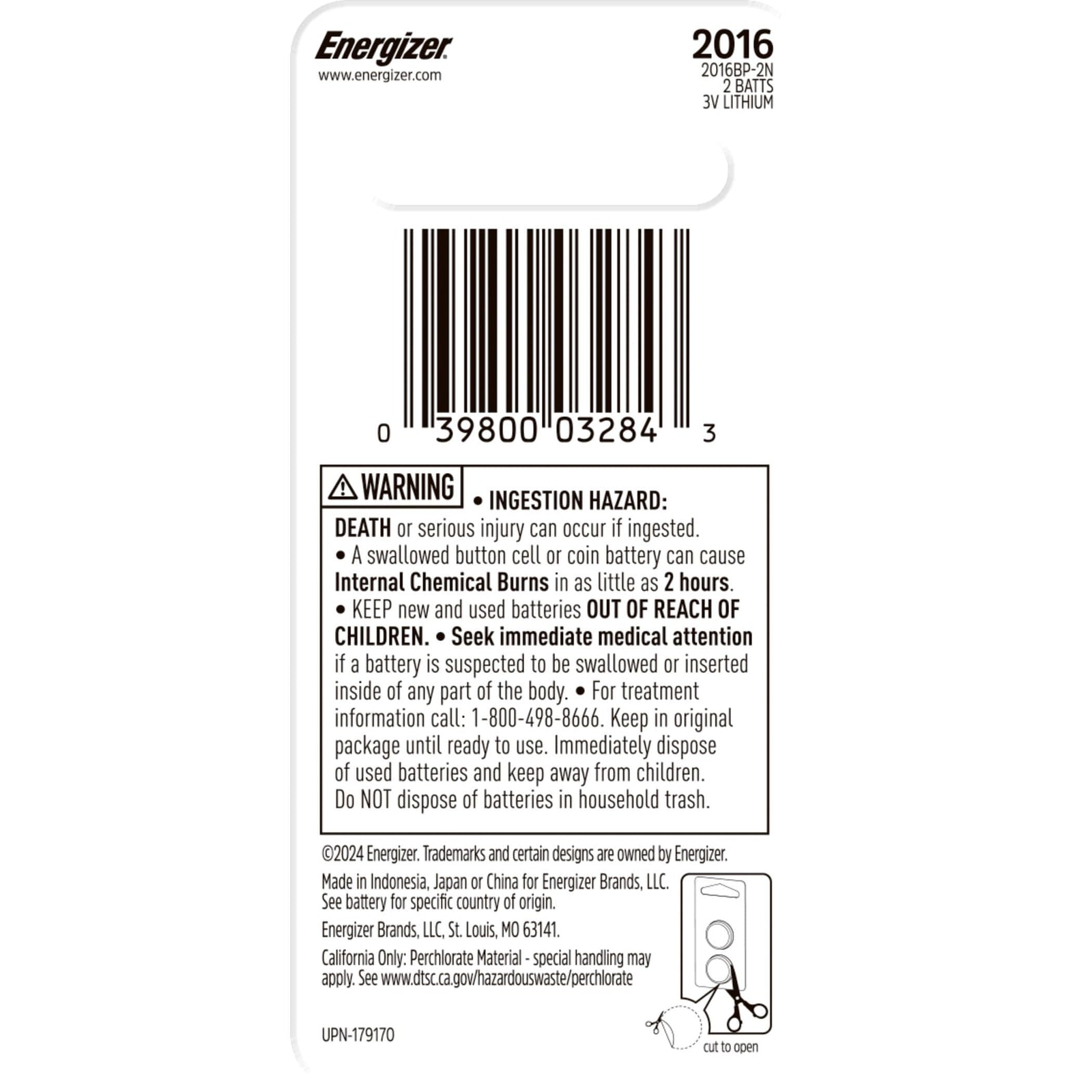 CR2016 3V / 3 Volt Lithium Coin Cell Batteries for Watches & Electronics, 2-pk Q9L2 - product image 4