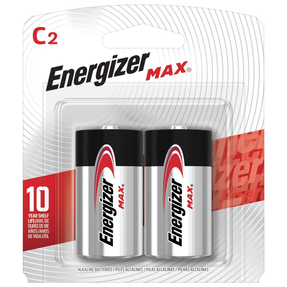 Max 2-pk C Alkaline Batteries, Long Lasting, All Purpose S3S6 - product image 2