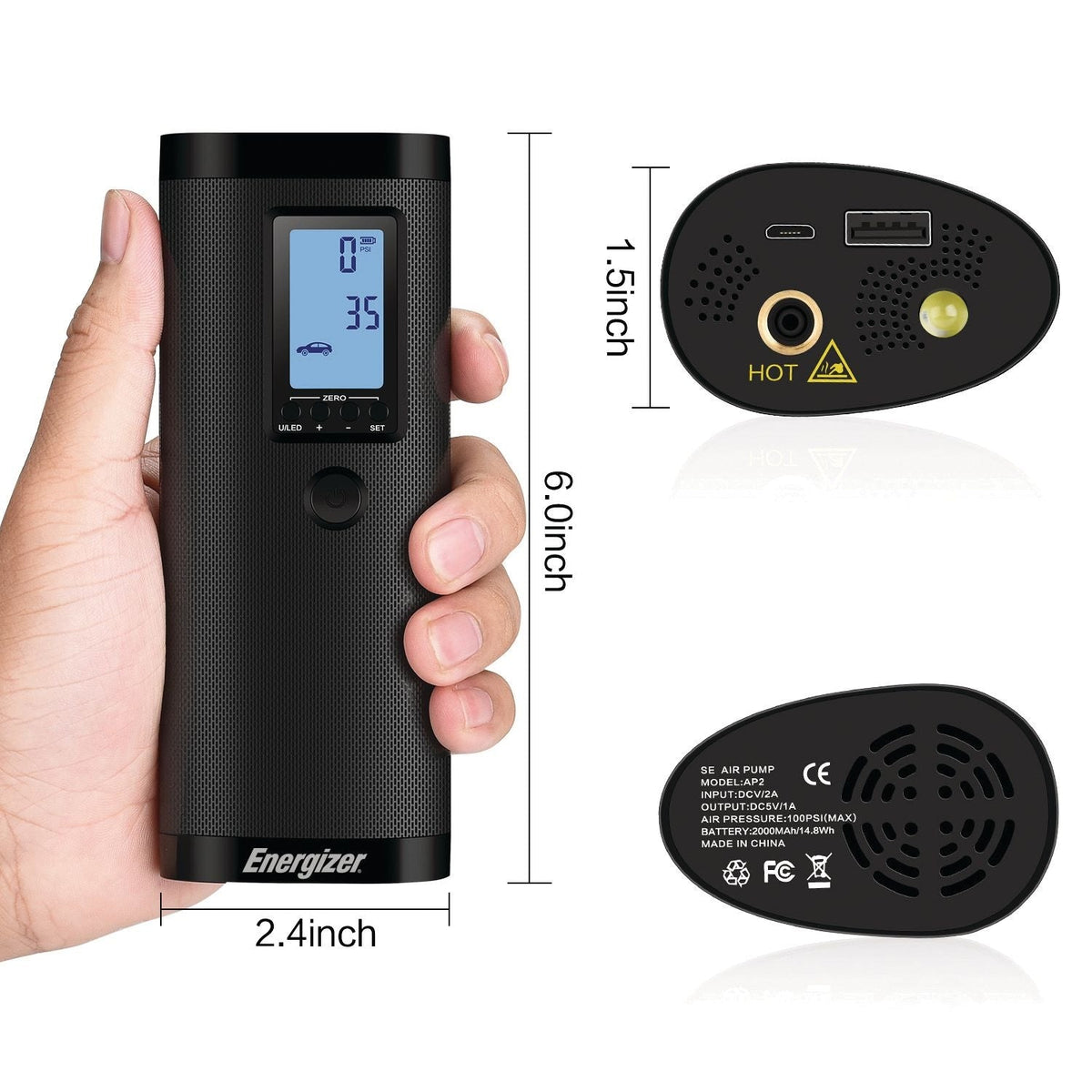 Portable Air Compressor Lithium-Ion Rechargeable Y3P0 - product image 6