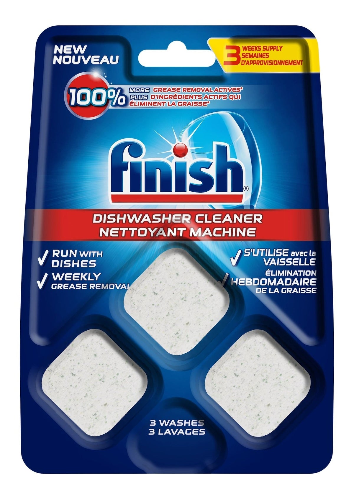 Dishwasher Cleaner Tabs, Fresh Scent, 3-pk Z5N4 - product image 1