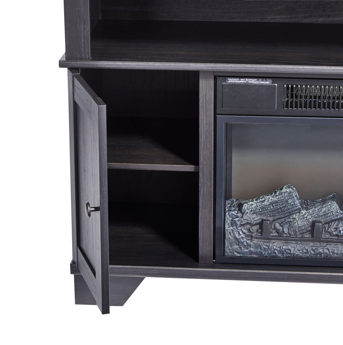 Hamilton Electric Fireplace TV Stand, 44.5-in, 1500W, Brown Cappucino P4G0 - product image 5