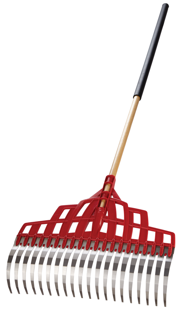 Multi-Purpose Poly Steel 20-Tine Leaf Rake, Wooden Shaft, 65.5-in P9T5 - product image 2