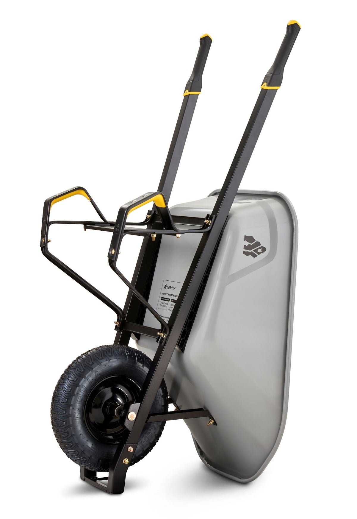 Heavy-Duty Easy Pivot/Dump Steel Tub Wheelbarrow, Steel Tray, 6-cu-ft N4G6 - product image 3
