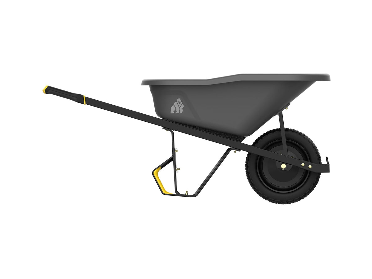 Pro Grade Heavy Duty Poly Tub Wheelbarrow, Poly/Plastic Tray, 6-cu-ft W4M5 - product image 3
