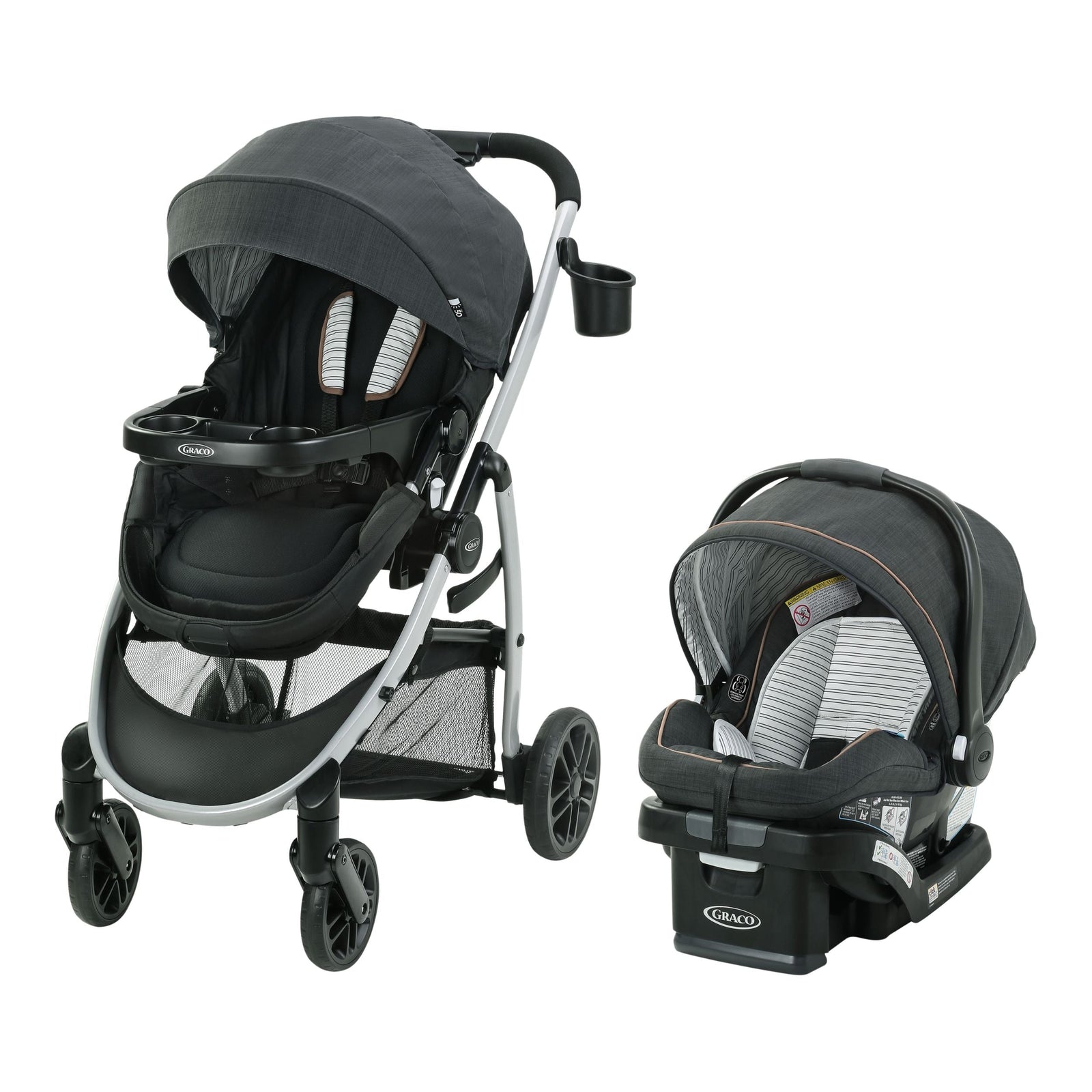 Modes Pramette Travel System with SnugRide SnugLock 35 Lite DLX Infant Car Seat, Black Y0B6 - product image 1