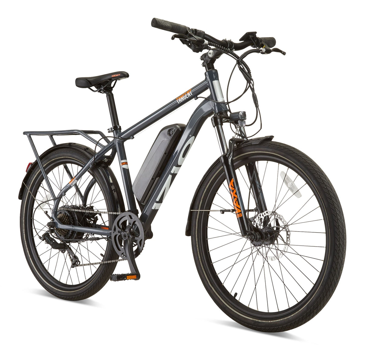 iZip Tangent All-Terrain 48V Electric Bike with Storage Carrier, 26-in Wheel, Grey J2C8 - product image 1