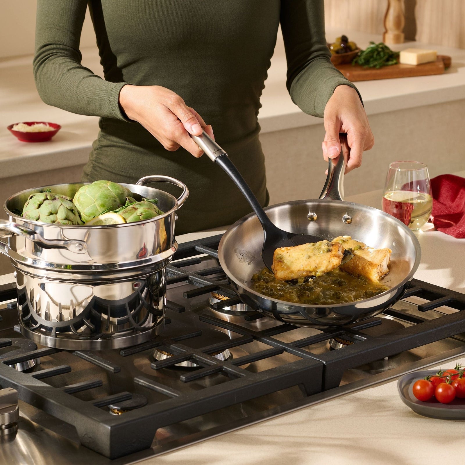 Avanti Stainless Steel Cookware Set, 9-pc Y1E7 - product image 7