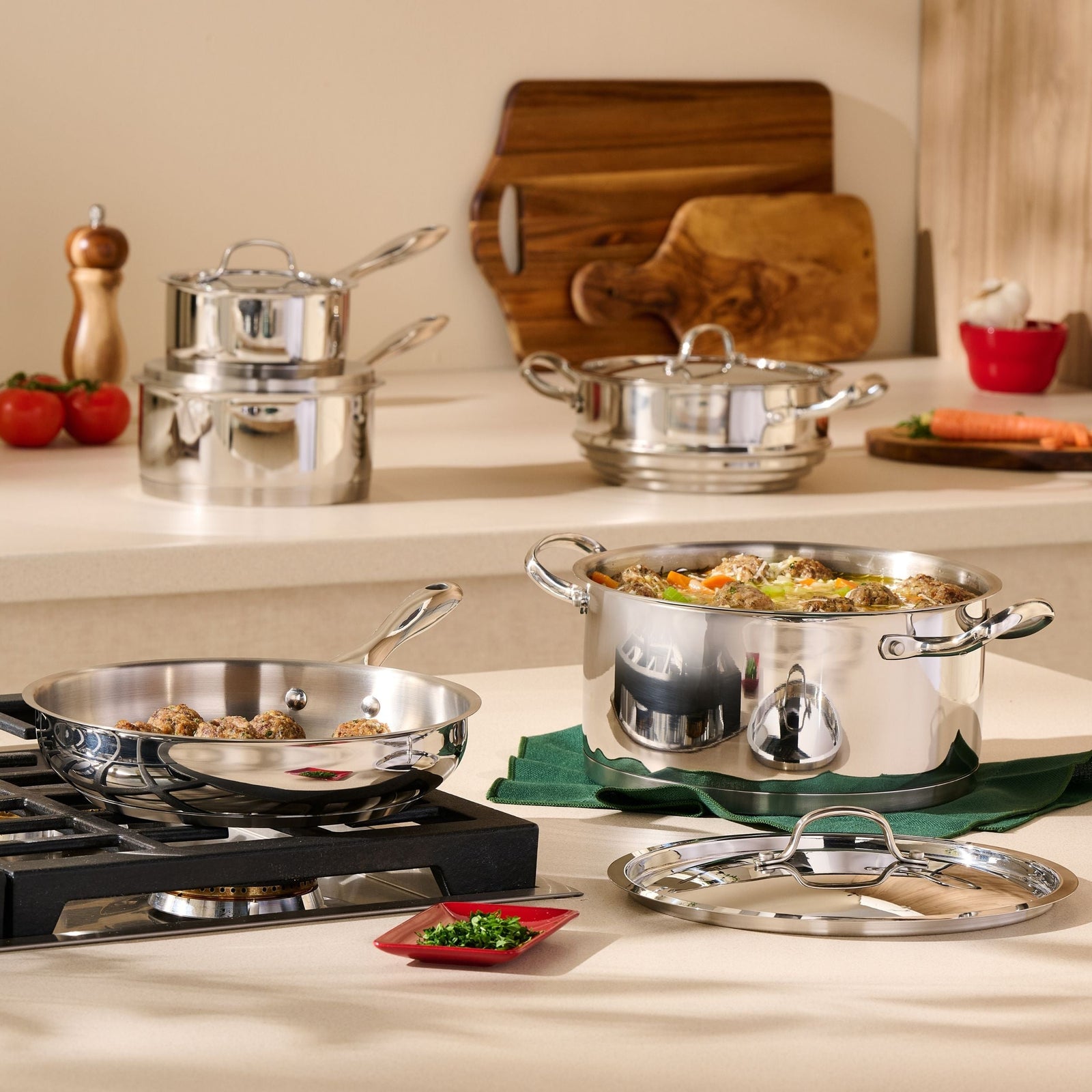 Avanti Stainless Steel Cookware Set, 9-pc Y1E7 - product image 8