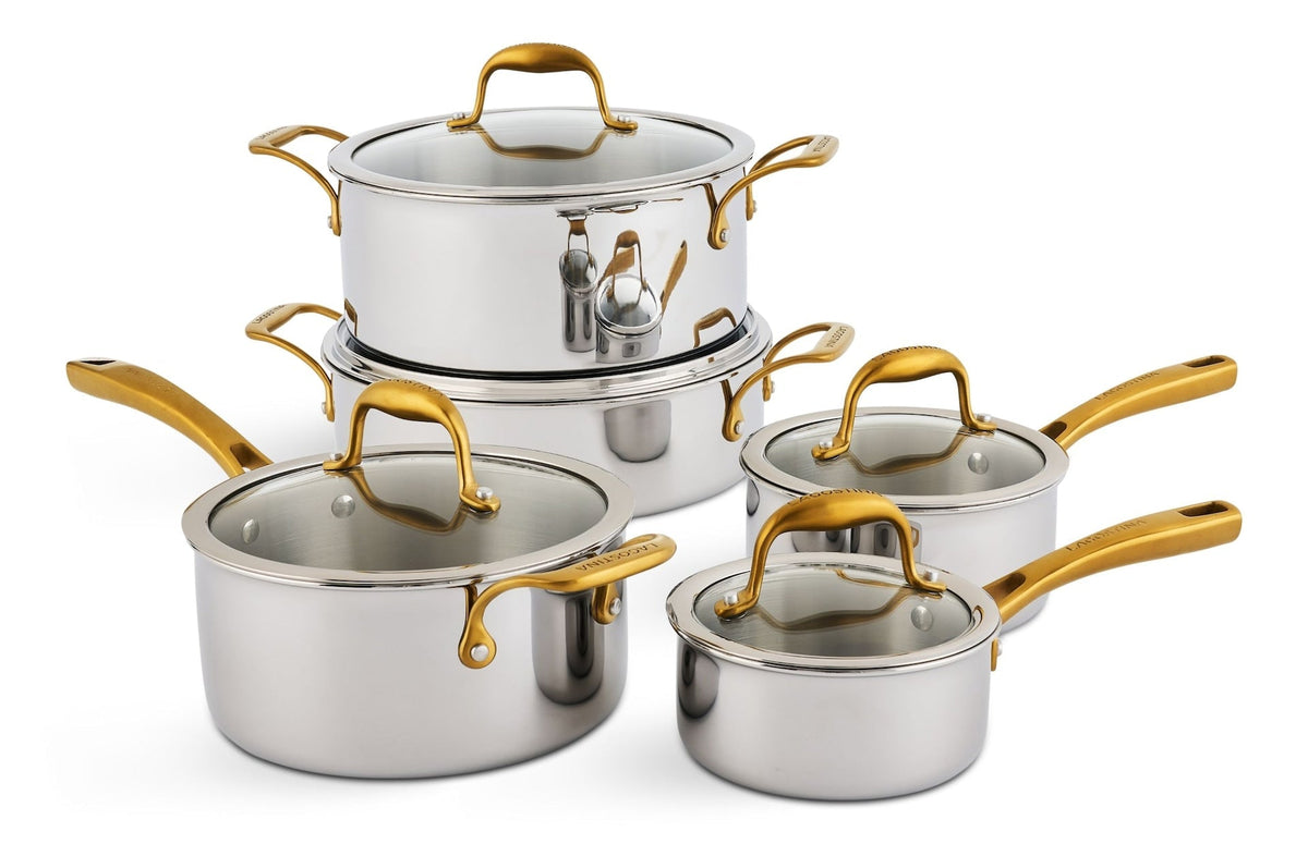 Finezza 5-Ply Clad Stainless Steel Cookware Set, 10-pc J1T0 - product image 1
