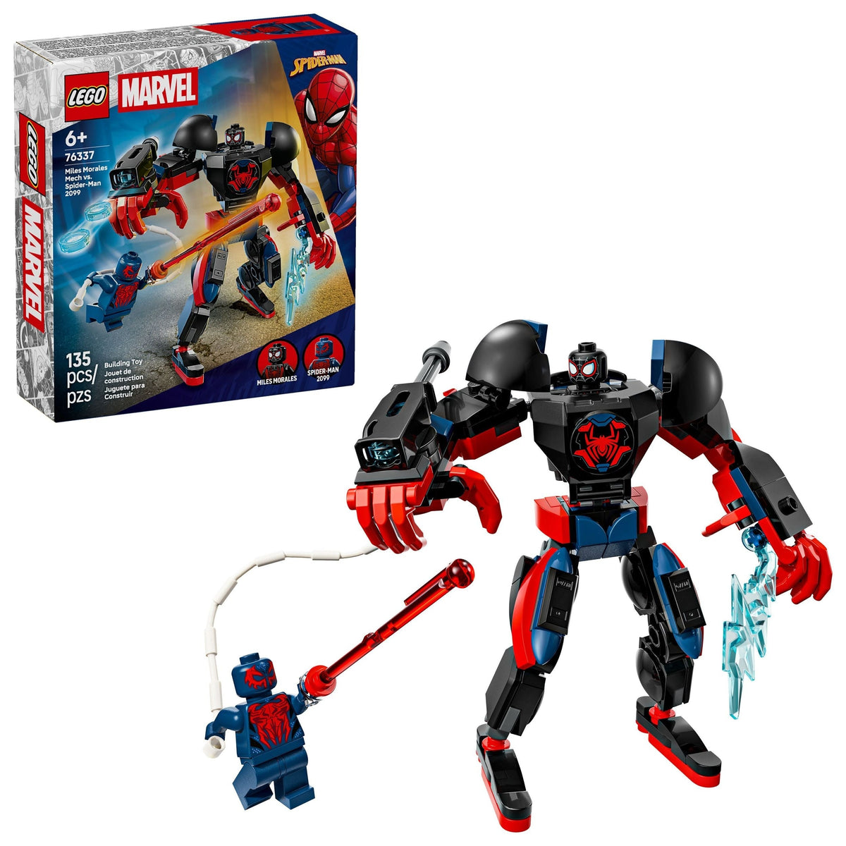 LEGO Miles Morales Mech Vs. Spider-Man 2099 - 76337, 135-pcs, Ages 6+ N5X6 - product image 1