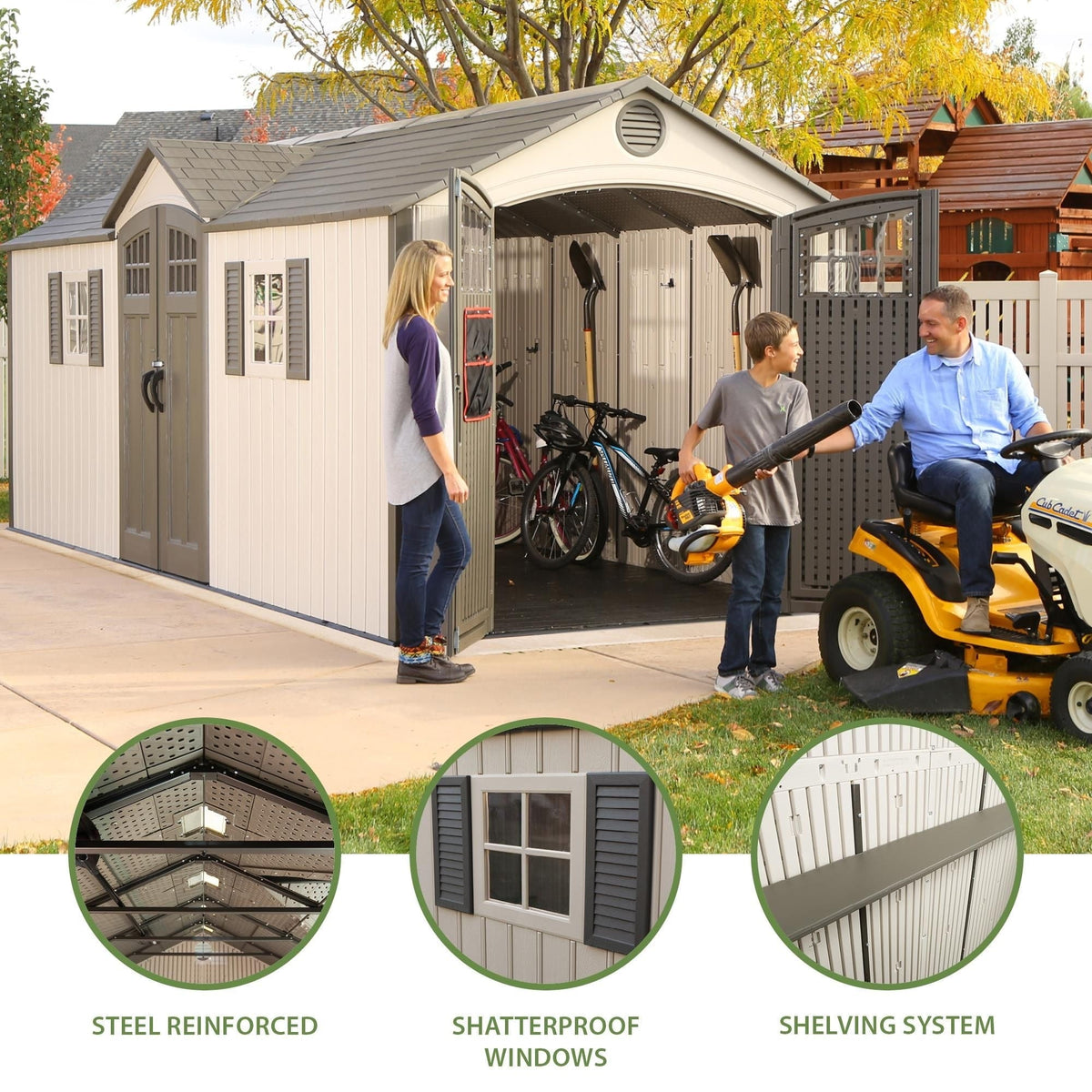 Outdoor Storage Shed with Dual Side Entry, 20 x 8-ft J5E1 - product image 3