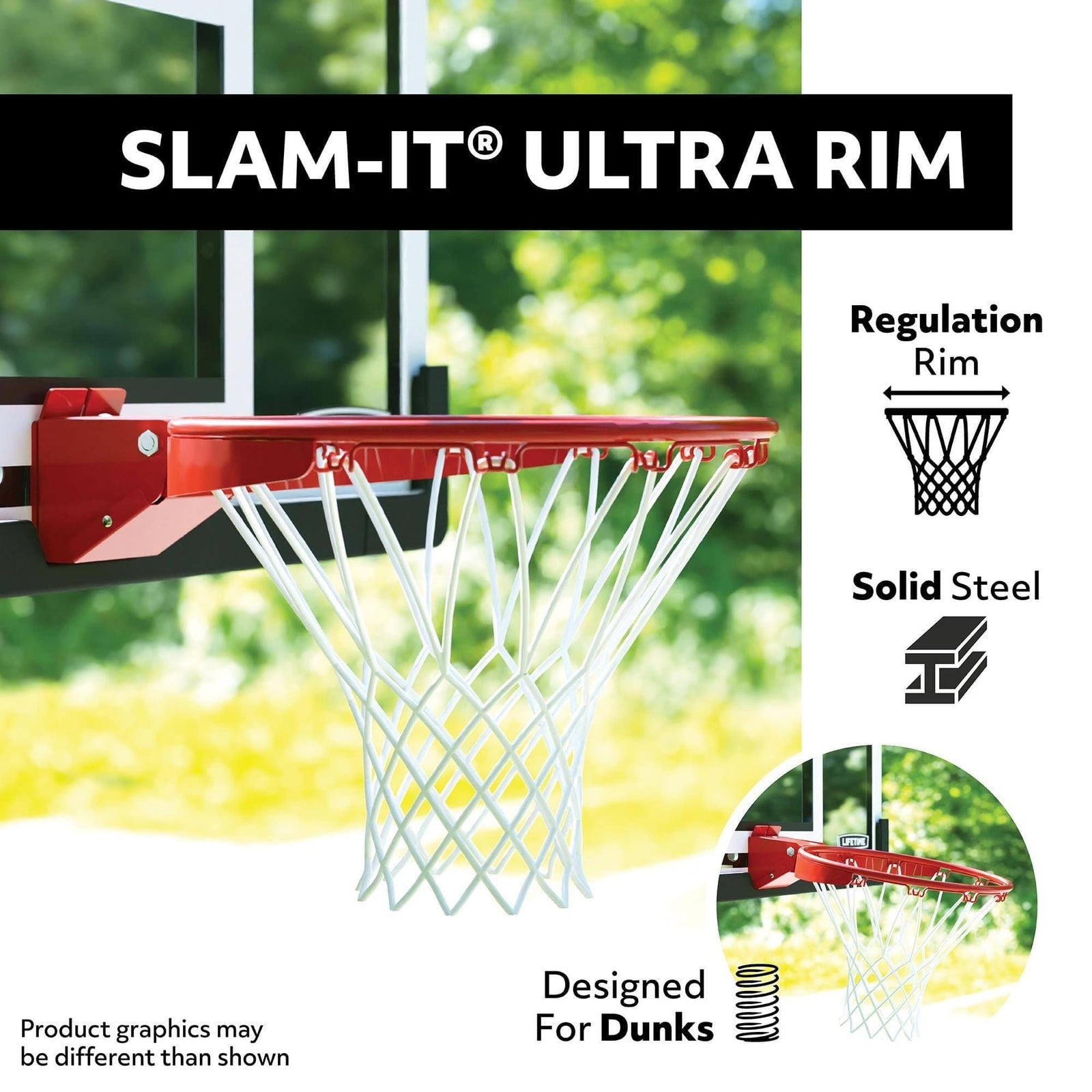 Portable Adjustable In-Ground Mammoth Bolt Down Outdoor Basketball Hoop, 54-in X9B3 - product image 4