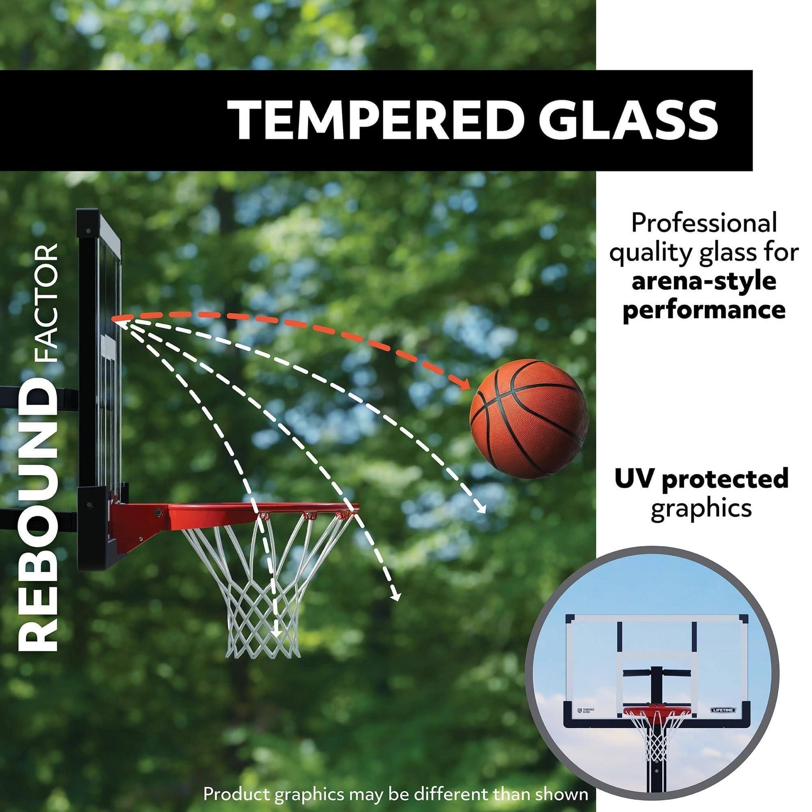 Portable Adjustable In-Ground Mammoth Bolt Down Outdoor Basketball Hoop, 54-in X9B3 - product image 5
